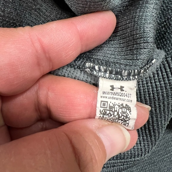 Under Armour Mens Gray Golf Quarter Zip Storm Cold Gear Pullover Sweater Size M - Picture 9 of 10